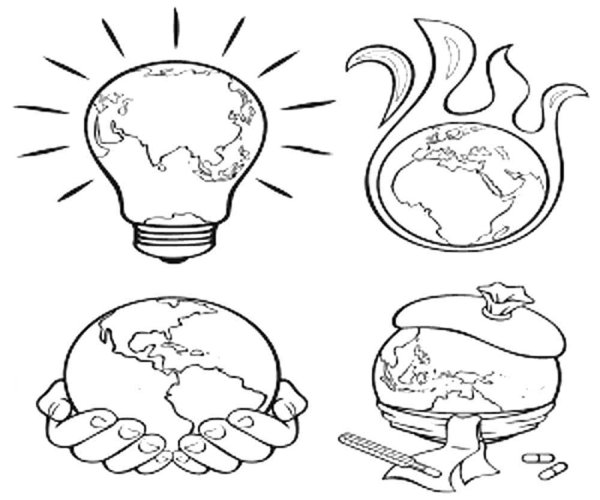 Экология планеты раскраска