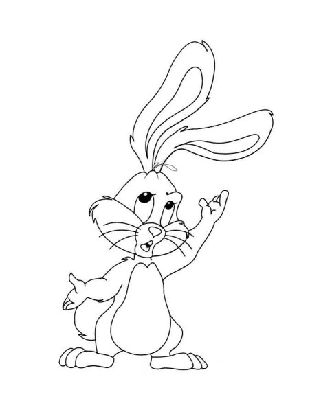 Раскраска зайчик