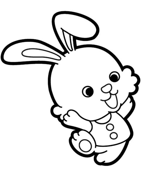 Зайчонок раскраска для детей