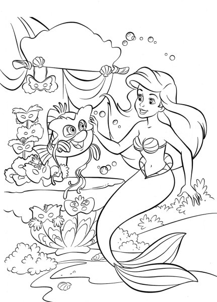 Раскраски для девочек Барби Русалочка