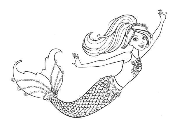 Русалка Ариель Раскрасска