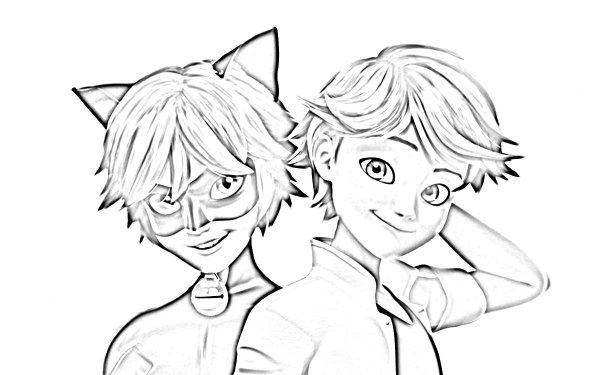 Разукрашка леди баг и СУПЕРКОТ