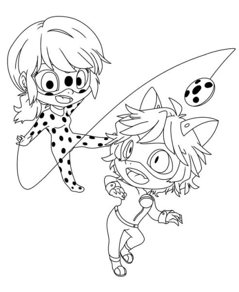 Леди баг и супер-кот raskraska