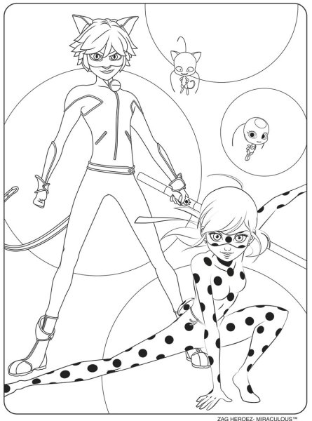 Леди баг Маринетт раскраска