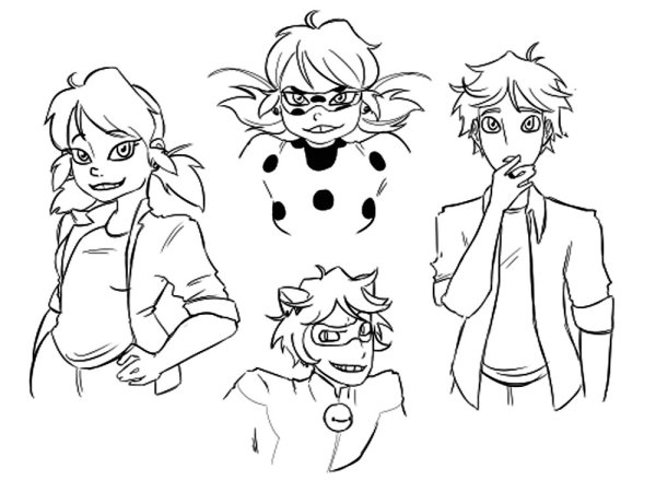 Леди баг и супер-кот raskraska