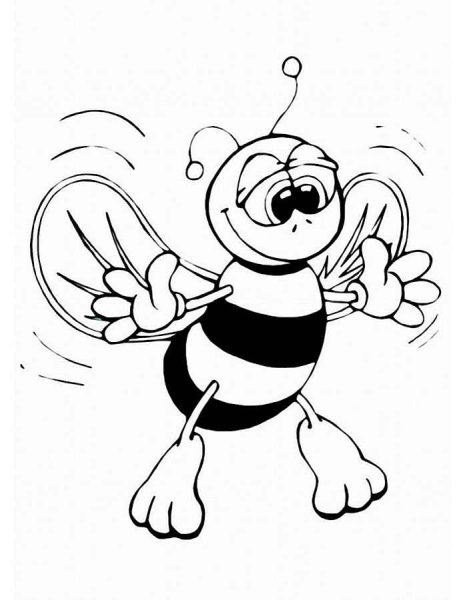 Пчела раскраска