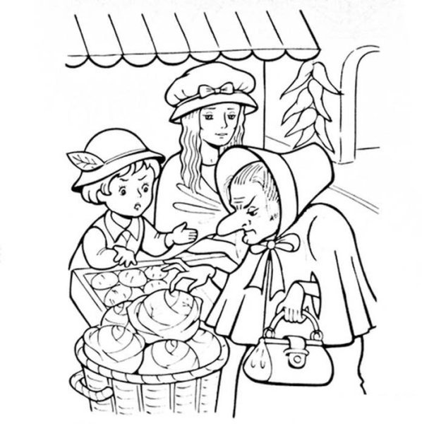 Гауф карлик нос раскраски