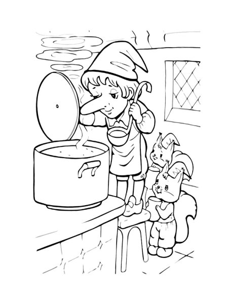 Карлик нос раскраска