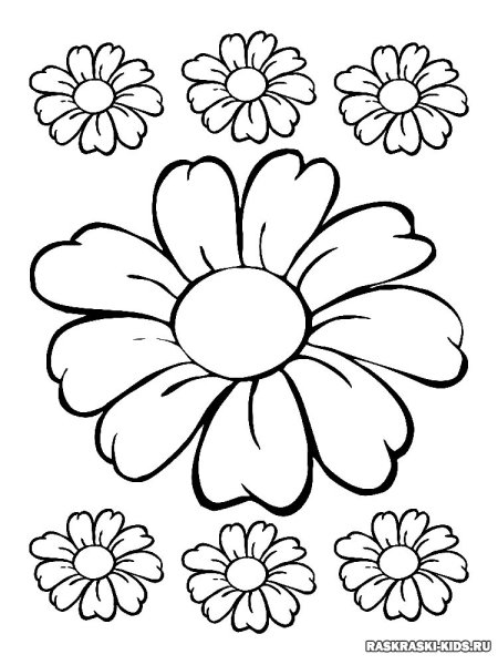 Раскраска цветочек