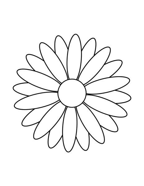 Ромашка раскраска для детей