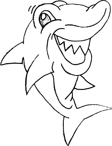 Раскраска акула МЕГАЛОДОН