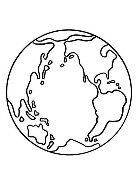 Планета земля раскраска