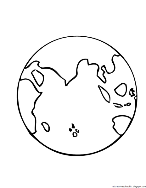 Земля раскраска для детей