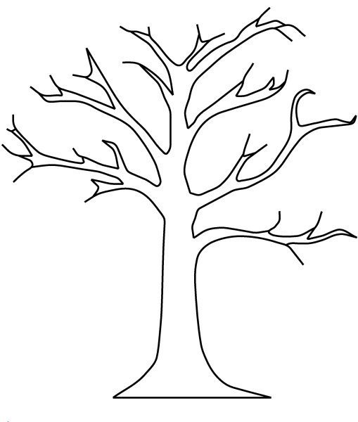 Трафарет дерева для вырезания