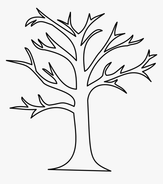 Дерево трафарет для рисования