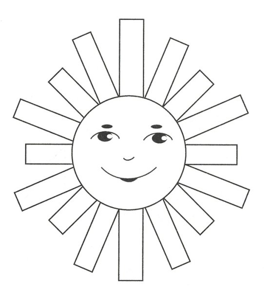 Раскраска. Солнышко