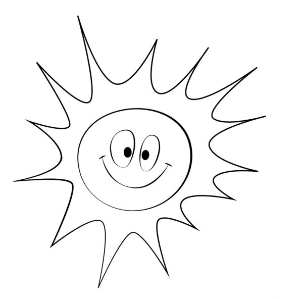 Раскраска. Солнышко