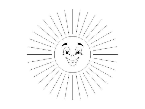 Солнце трафарет для детей