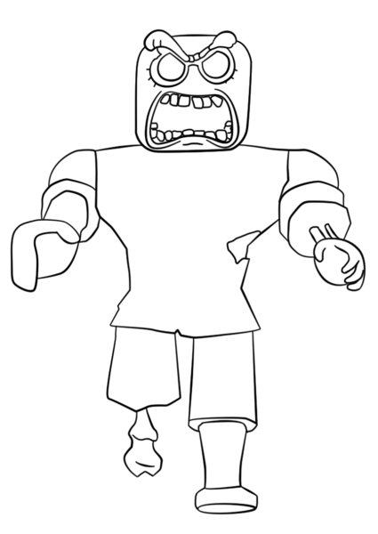 Раскраски РОБЛОКС зомби