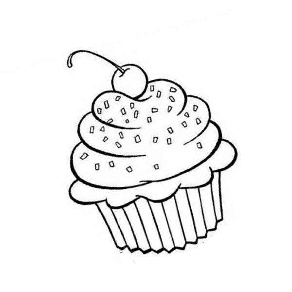 Пирожное раскраска для детей