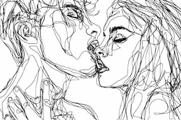 Линейный рисунок карандашом