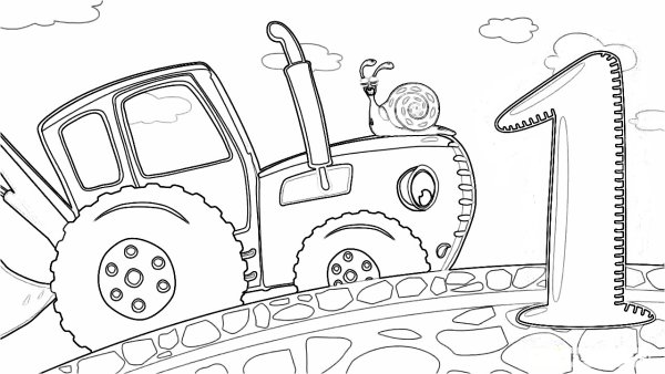 Трактор Гоша разукрашка