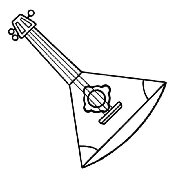 Балалайка раскраска