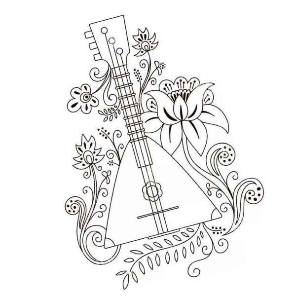 Балалайка раскраска