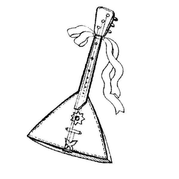 Балалайка раскраска