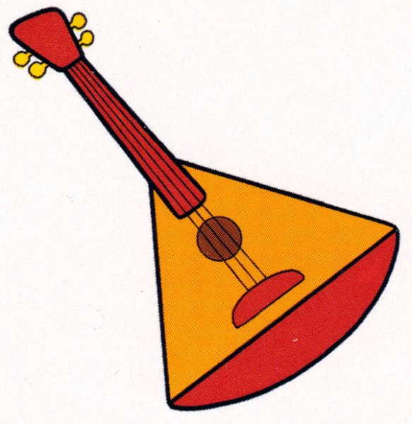 Раскраска балалайка музыкальный инструмент