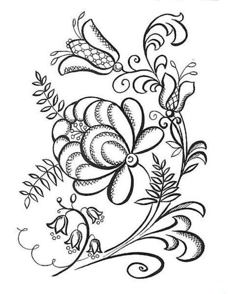 Петриковская роспись раскраска