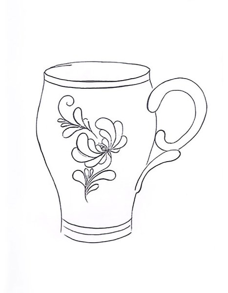 Гжель раскраска