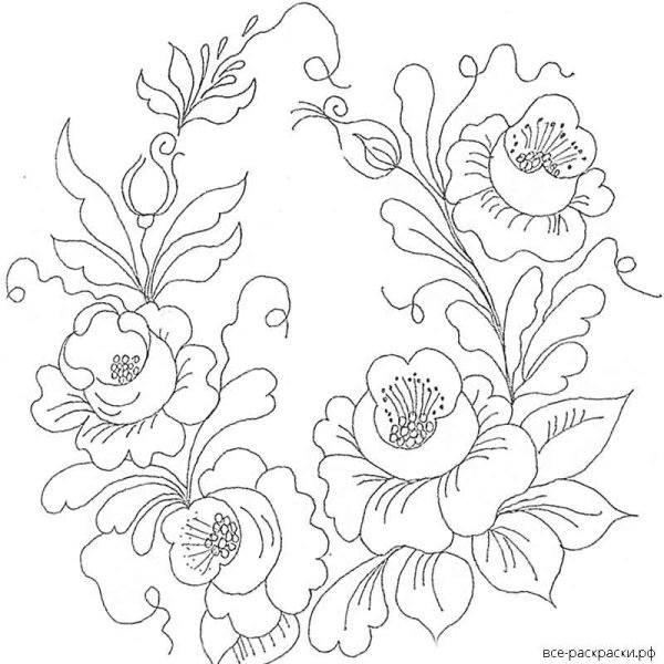 Гжель раскраска