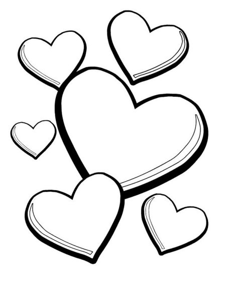 Сердце раскраска