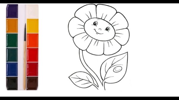 Ромашка раскраска