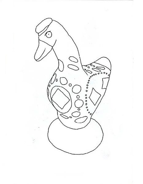 Дымковская игрушка петушок раскраска