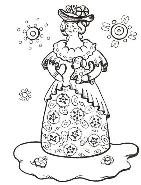 Филимоновская игрушка раскраска а4