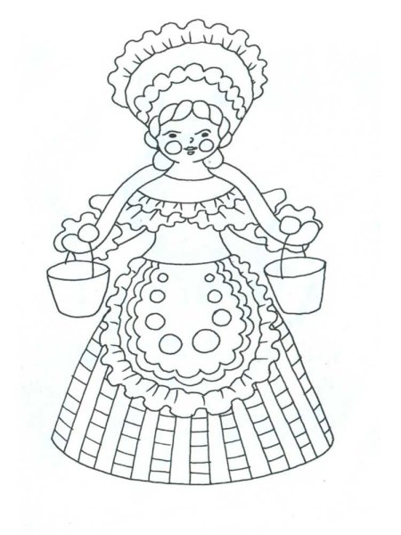 Дымковская игрушка раскраска