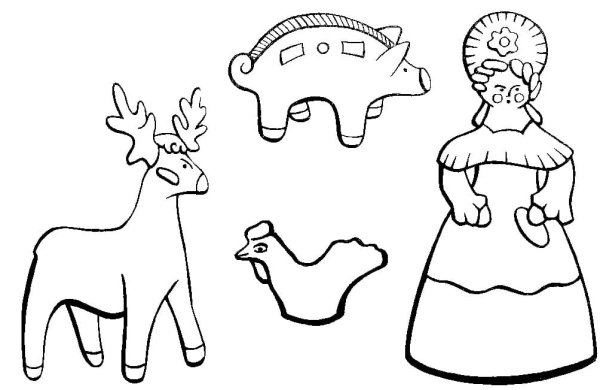 Филимоновская, Дымковская, Богородская игрушка раскраска