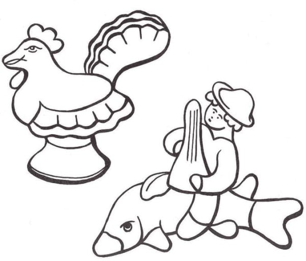 Дымковская игрушка барышня раскраска