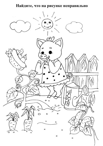 Раскраски для детей - небылицы для дошкольников