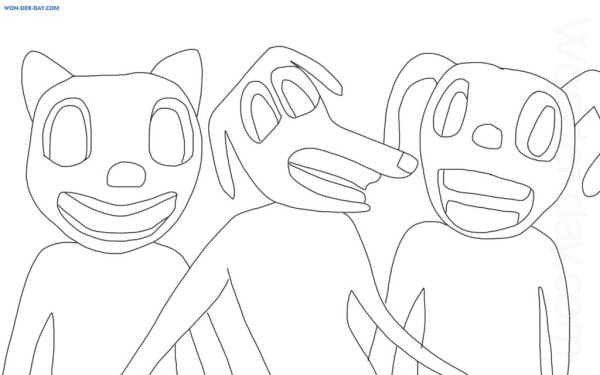 Картун Кэт раскраска