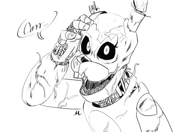 Раскраска 5 ночей с Фредди СПРИНГТРАП