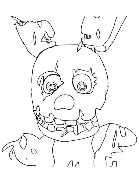 ФНАФ 3 Фредди раскраска