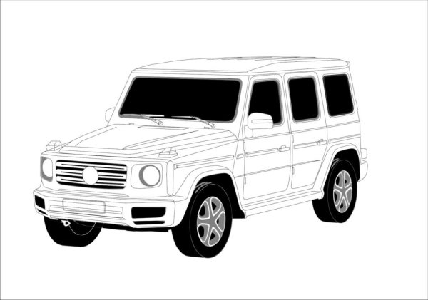 Раскраска Мерседес Бенц g63