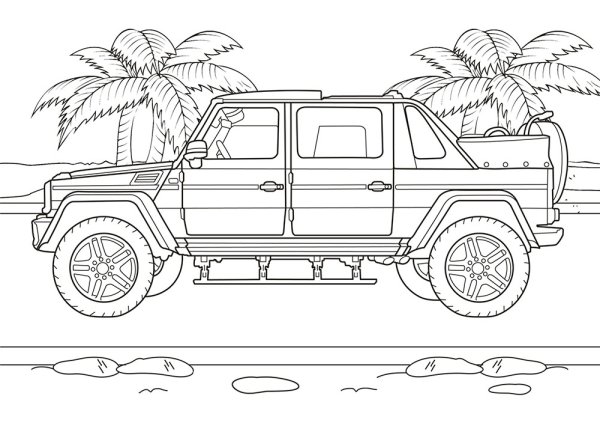 Раскраска "Джипы"