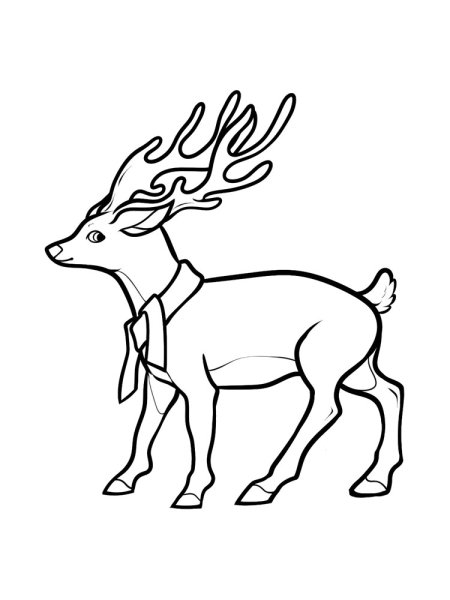 Олень рисунок