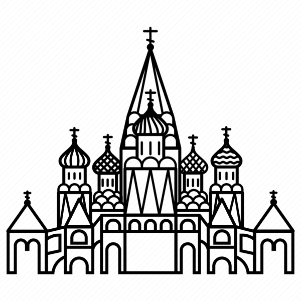 Куранты на Спасской башне Московского Кремля раскраска