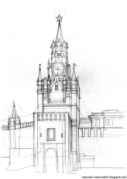 Раскраска храм Василия Блаженного в Москве для детей