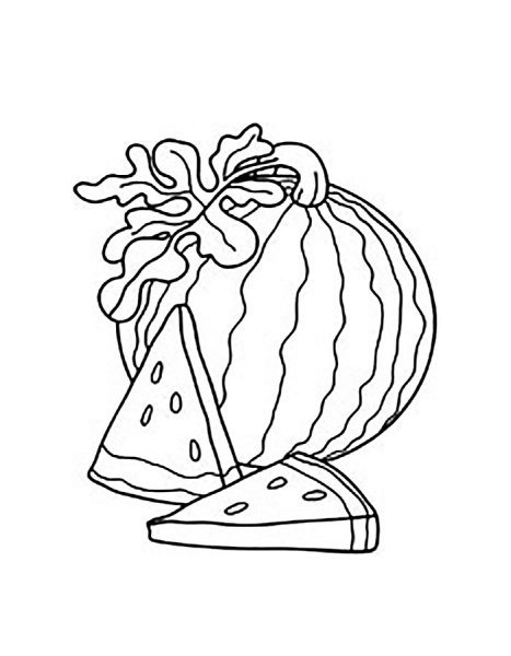 Арбуз раскраска